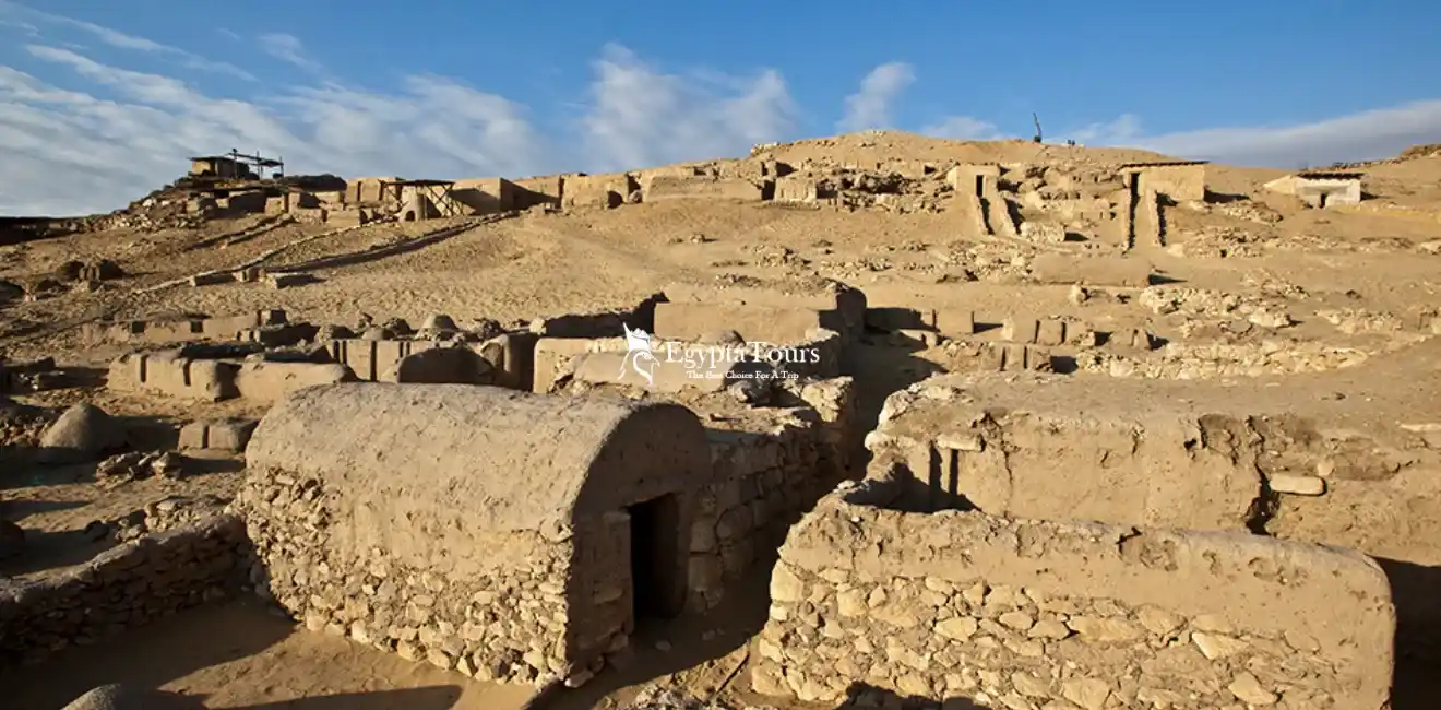 Giza Pyramids Complex 14 The-Workers-Village-at-Giza-revealing-homes-and-bakeries-of-pyramid-builders-EgyptaTours