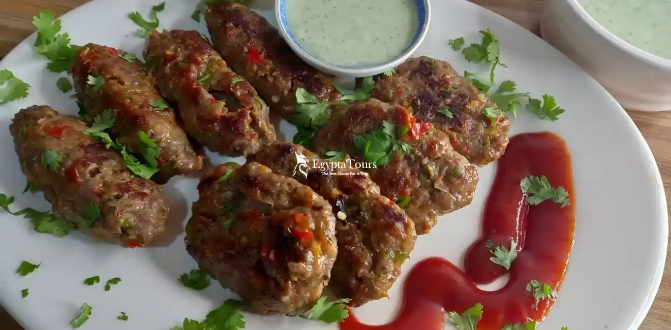 Top 10 Egyptian Dishes: Famous Traditional Foods in Egypt 15 Egyptian-Dishes-Kabab-And-Kofta-Grilled-Meat-Delicacy-EgyptaTours