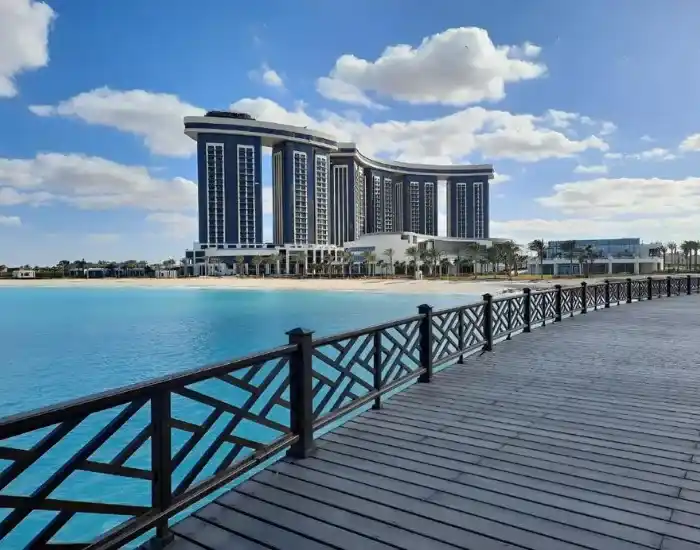 Wooden-Promenade-Along-The-Turquoise-Sea-In-New-Alamein-EgyptaTours