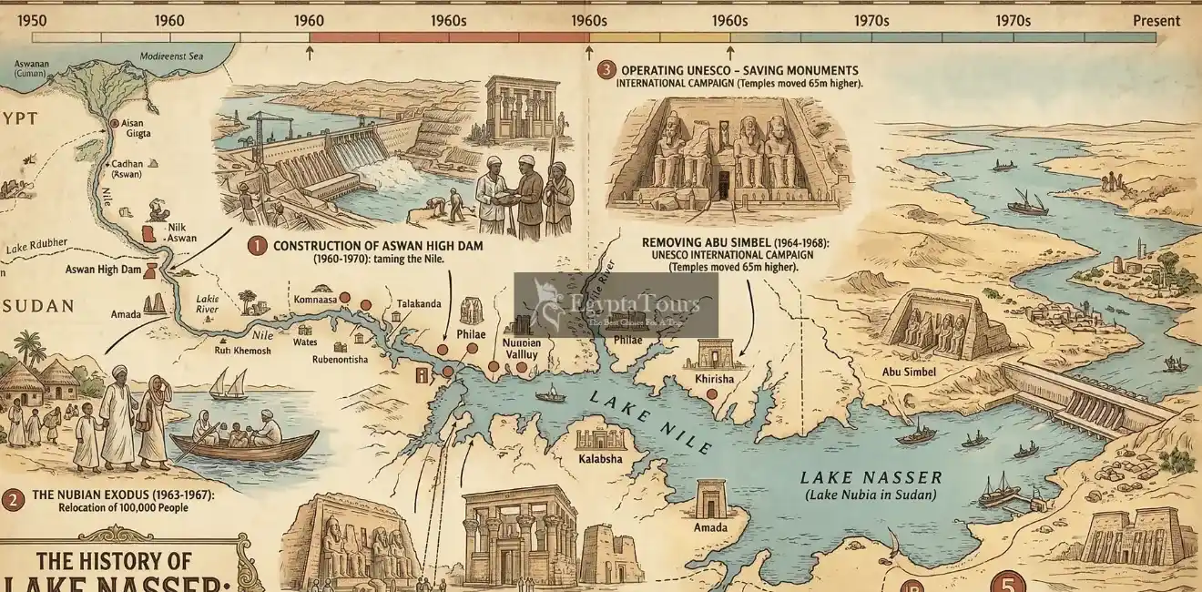 Lake Nasser Cruise: The Ultimate Guide to Luxury Nile Adventures 11 The-History-of-Lake-Nasser-EgyptaTours