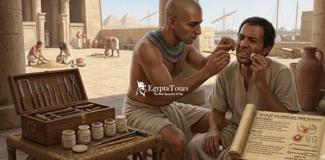 Ancient Egyptian Medicine: Powerful Secrets of Healing and Science 12 Ancient-Egypt-Dentistry-practices-EgyptaTours