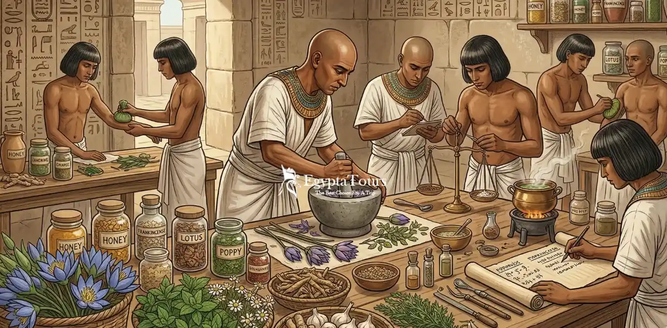 Ancient Egyptian Medicine: Powerful Secrets of Healing and Science 14 Herbal-Medicine-in-Ancient-Egypt-EgyptaTours