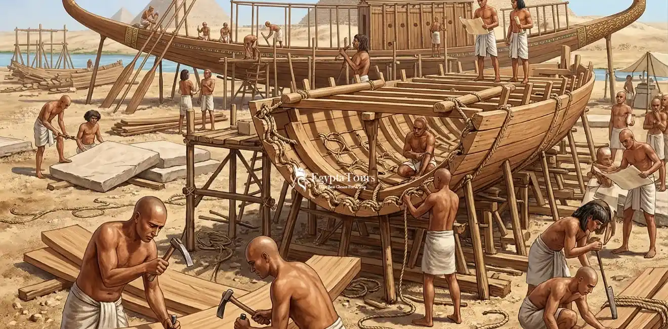 Khufu Ship: Incredible Ancient Egyptian Solar Boat Revealed 10 How-the-Khufu-Ship-was-built-EgyptaTours