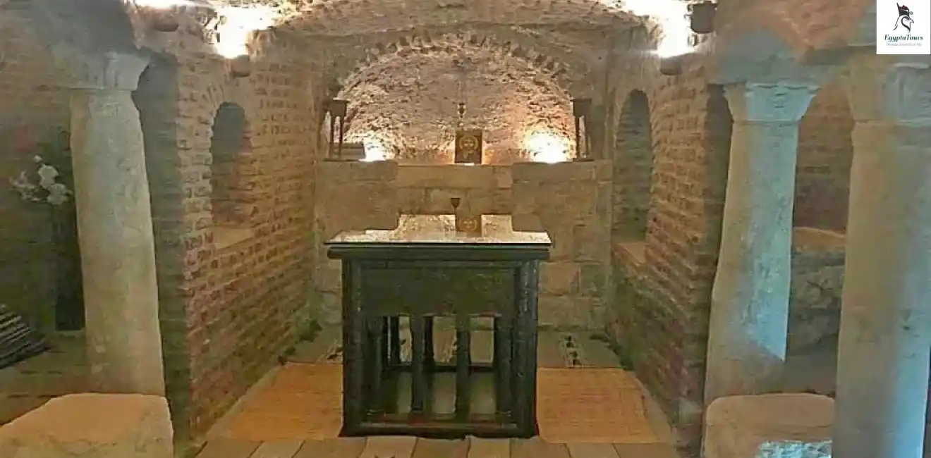 Church of St Sergius Bacchus: History & Visitor Guide 10 The-Crypt-A-Sacred-Refuge-of-the-Holy-Family-EgyptaTours