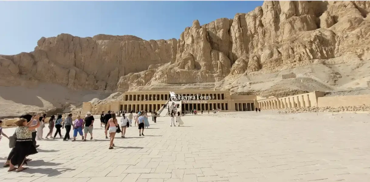 Hatshepsut-Temple-West-Bank-Luxor-9-Days-Cairo-Luxor-Sharm-El-Sheikh-Tour - EgyptaTours