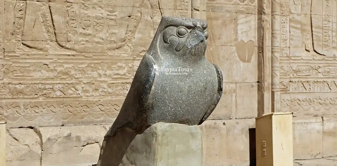 What Was Horus The God of? The Sky, Kingship, and Protection 2 Falcon-Statues-Of-Horus-In-Ancient-Egypt-EgyptaTours