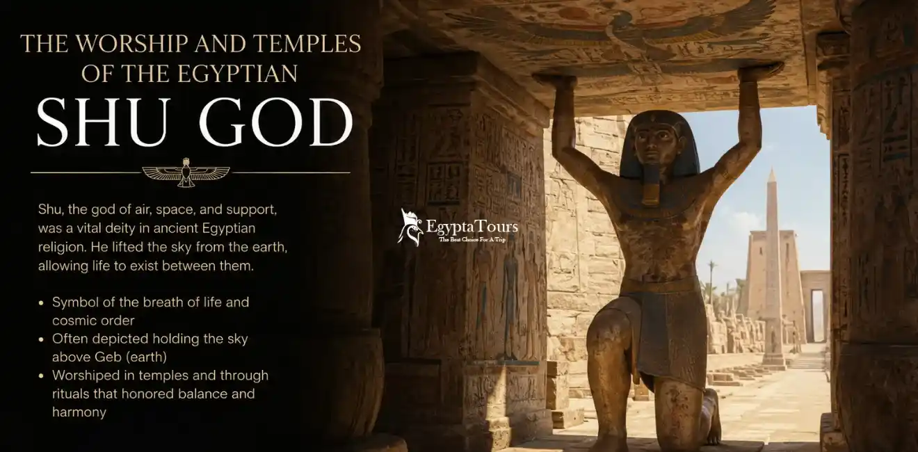 Shu: The Ancient Egyptian God of Air and Wind 4 The-Worship-and-Temples-of-the-Egyptian-Shu -God-EgyptaTours